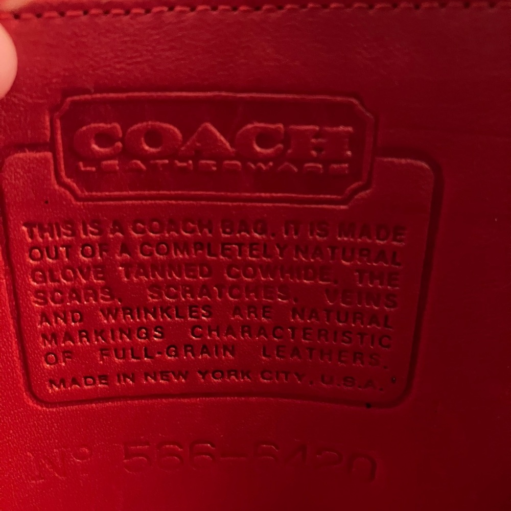 Coach Vintage Dinky Tote 9690 Red - Picture 7 of 13